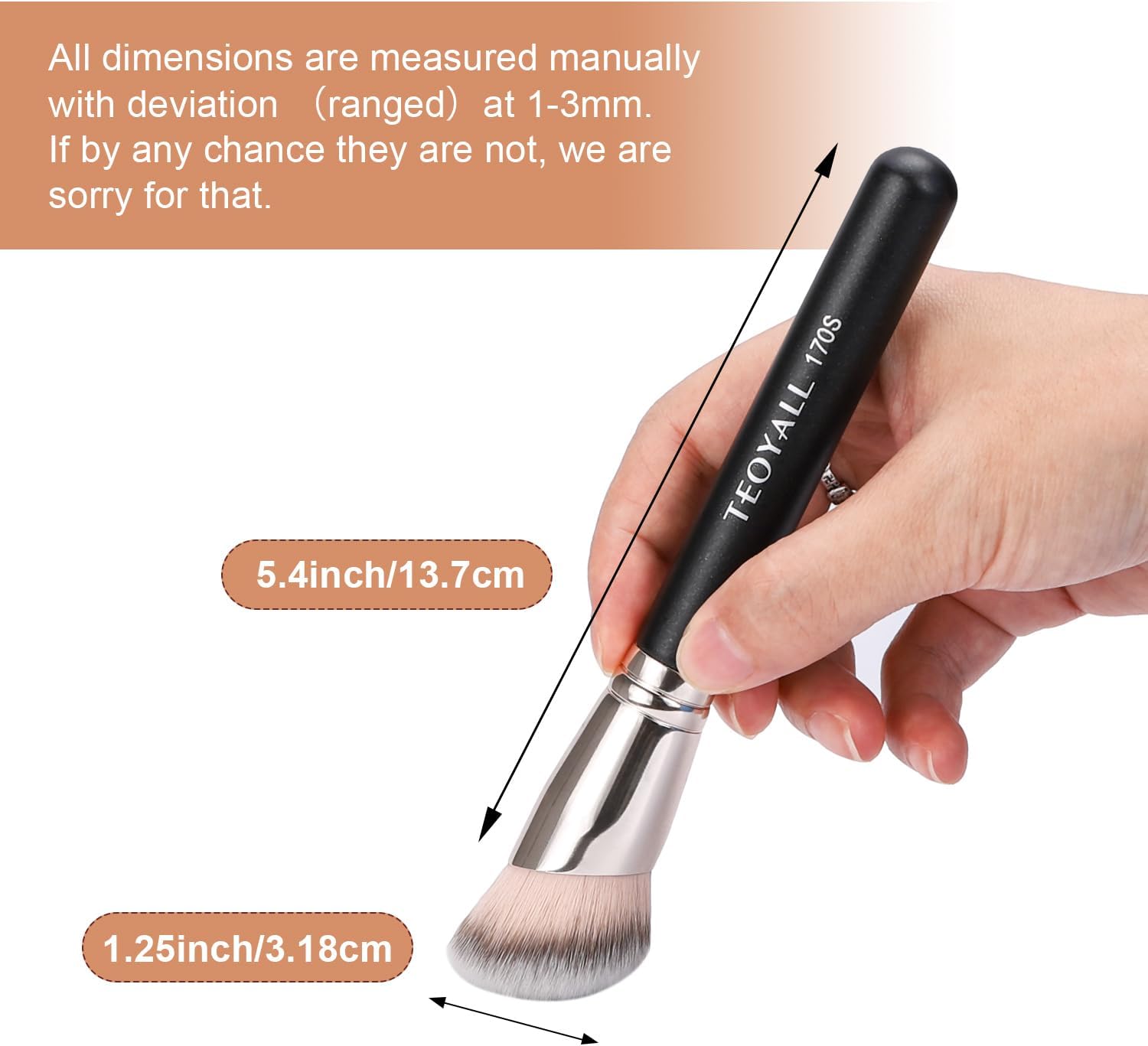 Pinceau biseauté pour fond de teint : l'outil idéal pour un teint parfait et naturel Pinceau kabuki synthétique pour les passionnés de maquillage, idéal pour le mélange et le polissage de vos cosmétiques liquides, crèmes et poudres – Image 5