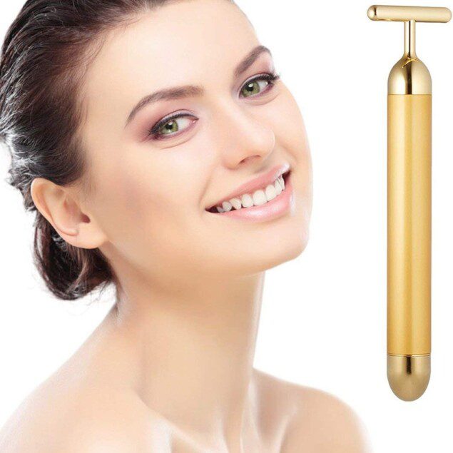 Massage du visage 24k : le masseur électrique T-Shape pour une peau éclatante et raffermie