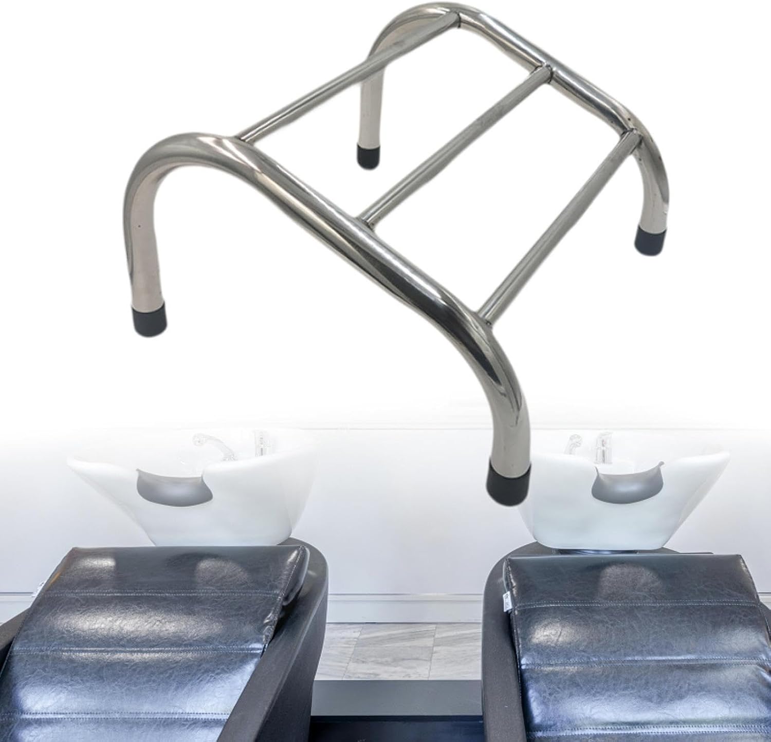 Repose-pieds en acier inoxydable pour barbiers : confort et élégance dans votre salon de coiffure – Image 5