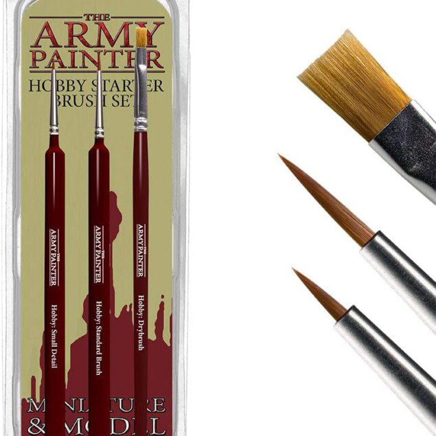 Pinceaux acryliques pour les passionnés de modélisme : kit de démarrage de 3 pinceaux drybrush pour un résultat impeccable