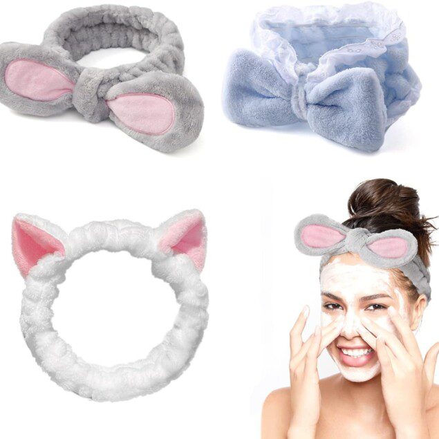 Bandeaux de maquillage : élastiques doux pour femmes, idéaux pour le lavage du visage et le sport