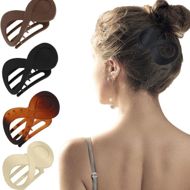 Pince à cheveux vintage : 4 pièces élégantes pour femmes et filles, idéales pour un maintien antidérapant et stylé