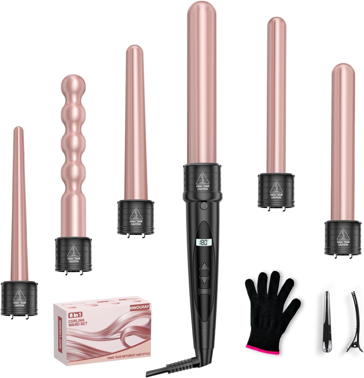 Fer à friser cheveux en céramique 6 en 1 : l'outil indispensable pour des boucles parfaites et durables