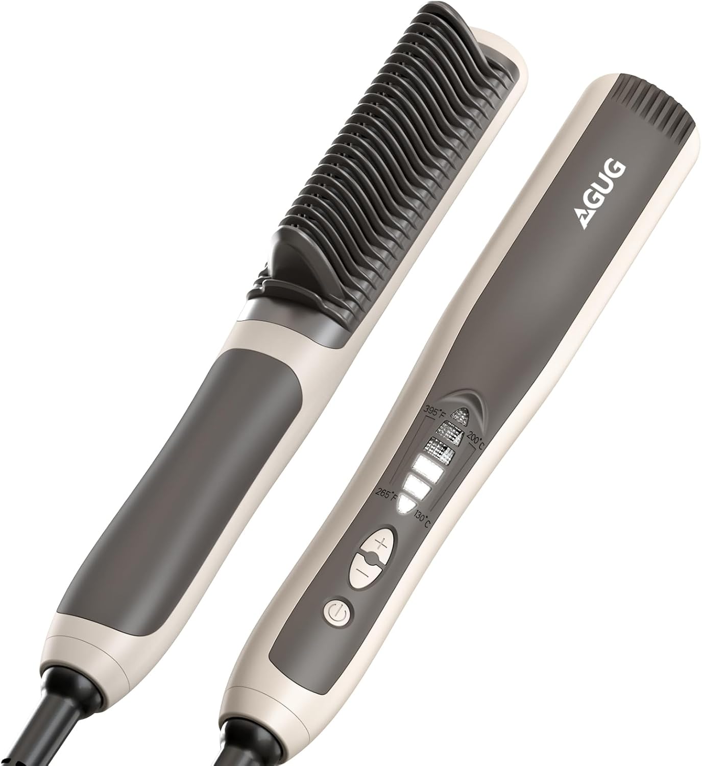 Brosse lissante pour cheveux : lisseur chauffant léger avec chauffage rapide en 30 secondes et 6 températures réglables pour un style parfait
