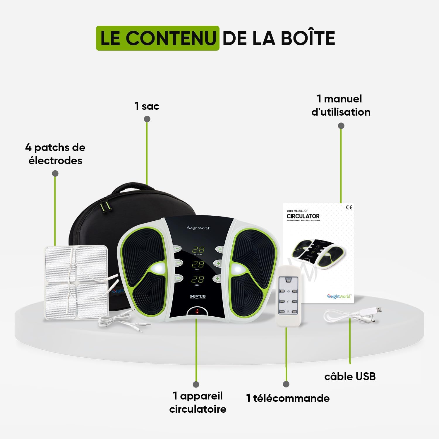 Masseur électrique pour jambes lourdes : 99 niveaux d'intensité pour un massage relaxant des pieds et du corps – Image 2