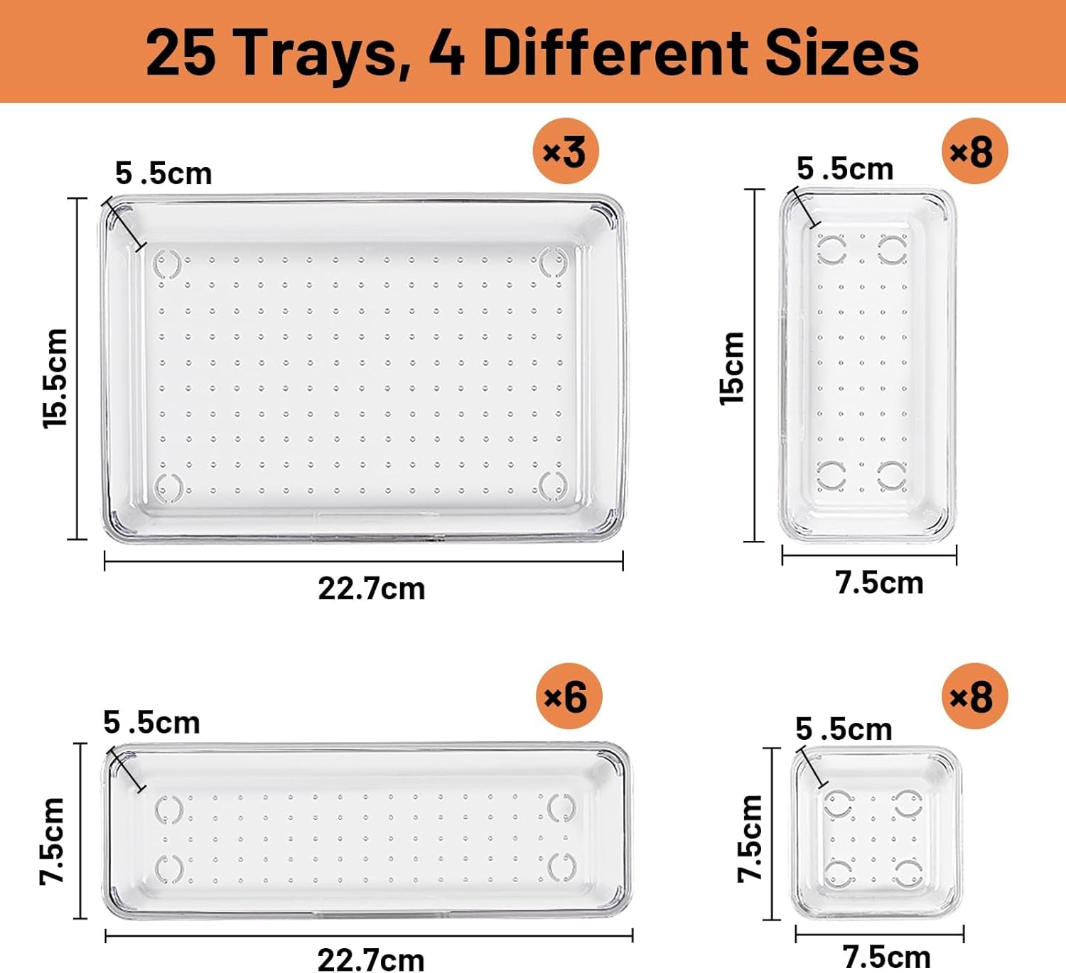 Organisateurs de Tiroirs Transparents : Rangement Pratique et Élégant – Image 2