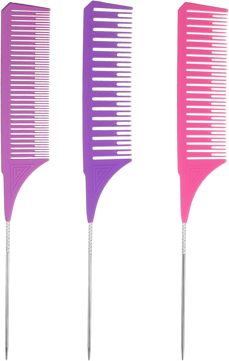 Peigne à mèches en 3 tailles : l'outil essentiel pour les coiffeurs professionnels   Optimisez vos techniques de coloration avec ce kit de peigne multicolore et poudre de décoloration