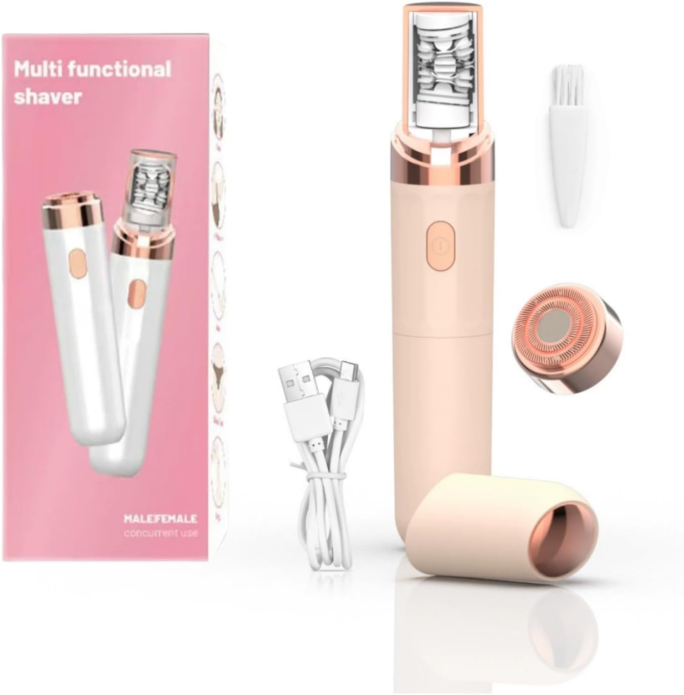 Épilateur visage 2 en 1 USB rechargeable : l'outil parfait pour un épilation précise des sourcils et zones sensibles