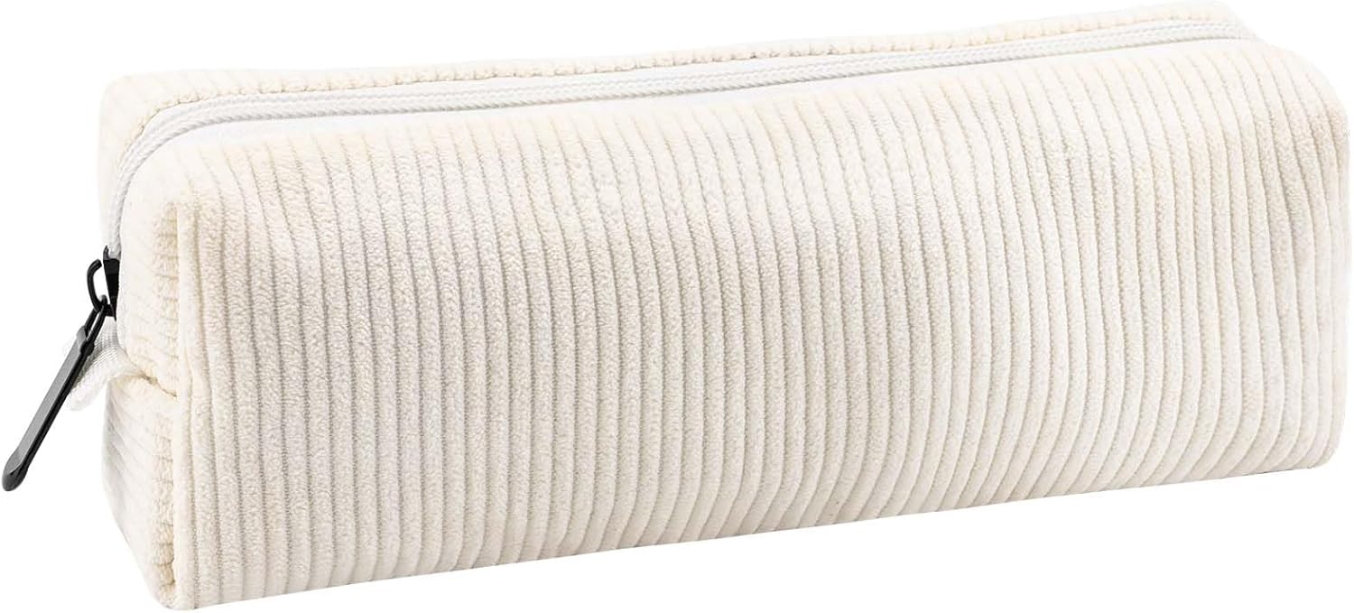 Trousse à crayons en velours côtelé beige : l'alliée multifonction pour les garçons et filles en quête d'élégance à l'école