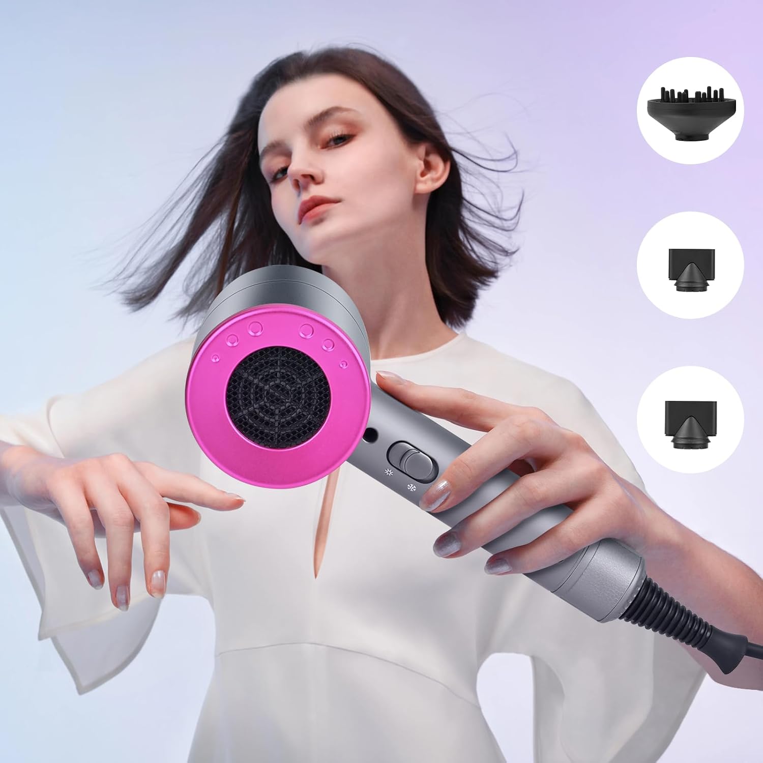 Sèche-cheveux professionnel 2000W : séchage rapide et polyvalent pour toute la famille – Image 4