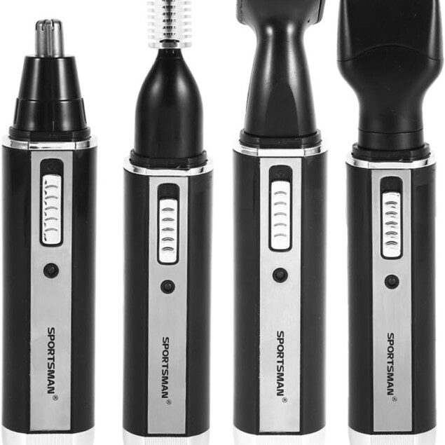 Tondeuse à cheveux 4 en 1 pour homme : l'outil polyvalent pour un grooming parfait   Rasoir rechargeable à 360 ° pour nez, oreilles, barbe, sourcils et sous-bras avec système de nettoyage à sec et sous vide