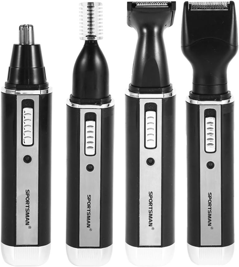 Tondeuse à cheveux 4 en 1 pour homme : l'outil polyvalent pour un grooming parfait   Rasoir rechargeable à 360 ° pour nez, oreilles, barbe, sourcils et sous-bras avec système de nettoyage à sec et sous vide