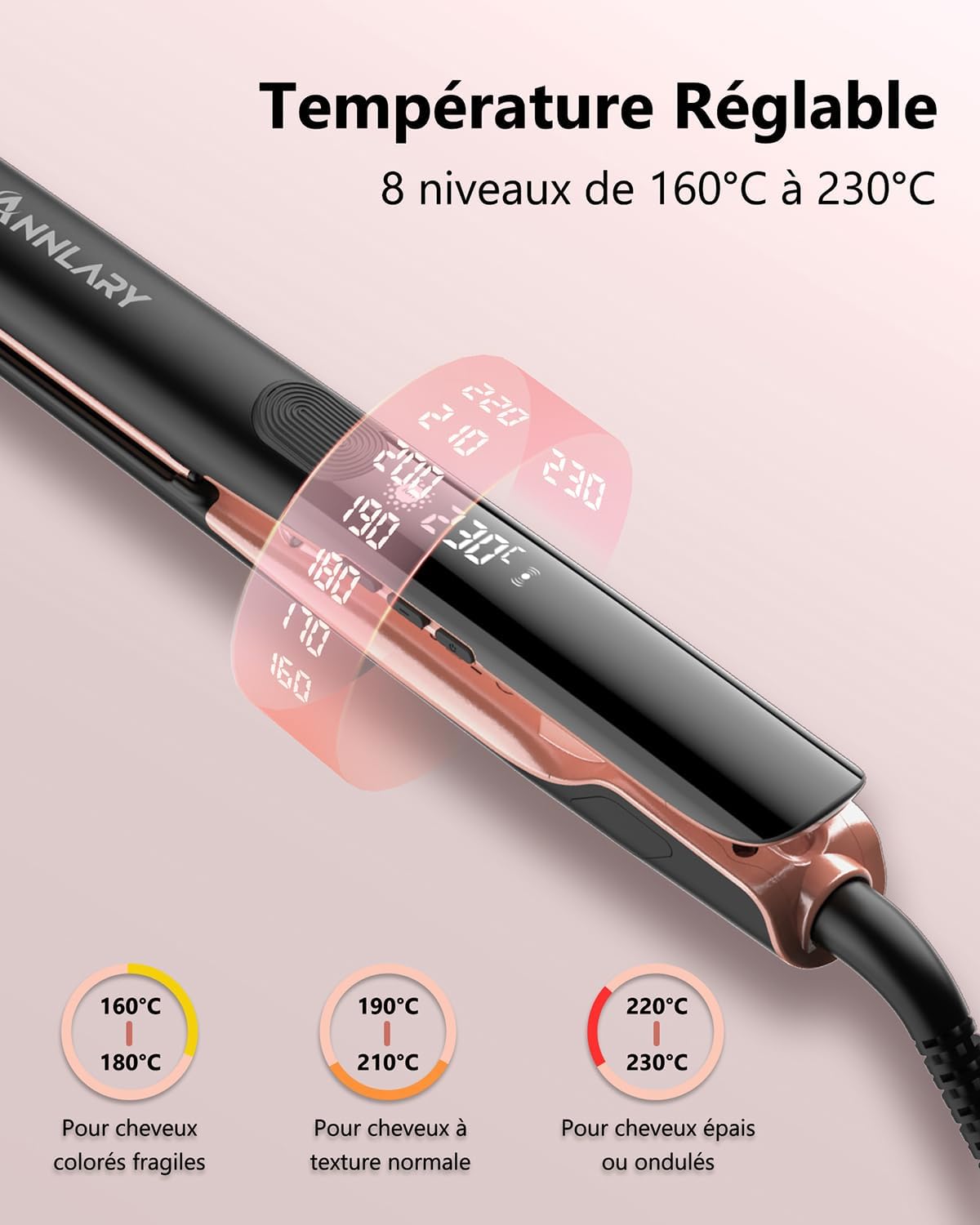 Lisseur et boucleur 2 en 1 : l’outil indispensable pour des cheveux brillants et sans frisottis – Image 3