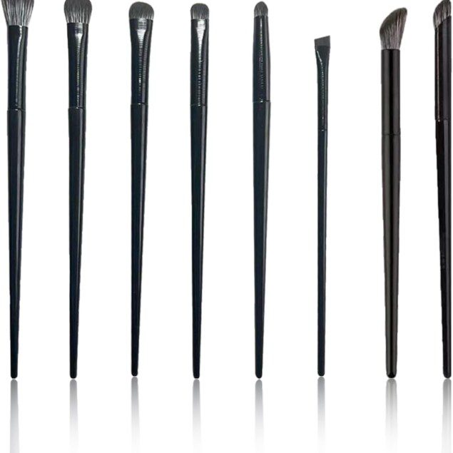 Pinceaux maquillage yeux : ensemble de 8 pinceaux professionnels pour un maquillage délicat et sans résidus