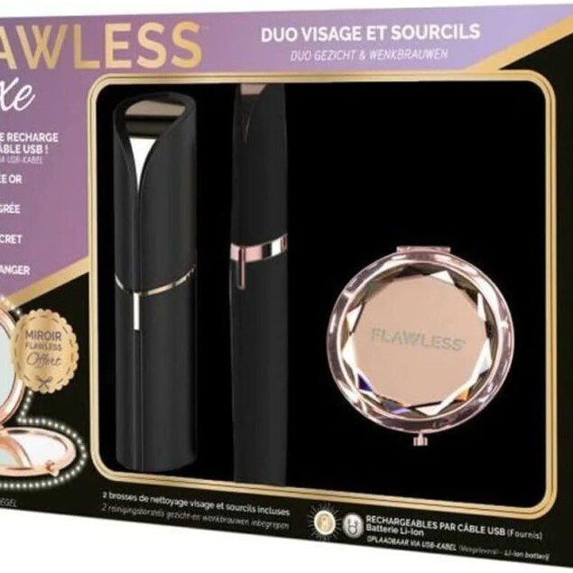 Coffret épilateurs : l’outil ultime pour un visage impeccable et des sourcils parfaitement dessinés   Découvrez ce coffret comprenant épilateurs, brosse de nettoyage et miroir offert, idéal pour un soin beauté pratique et rechargeable par USB.