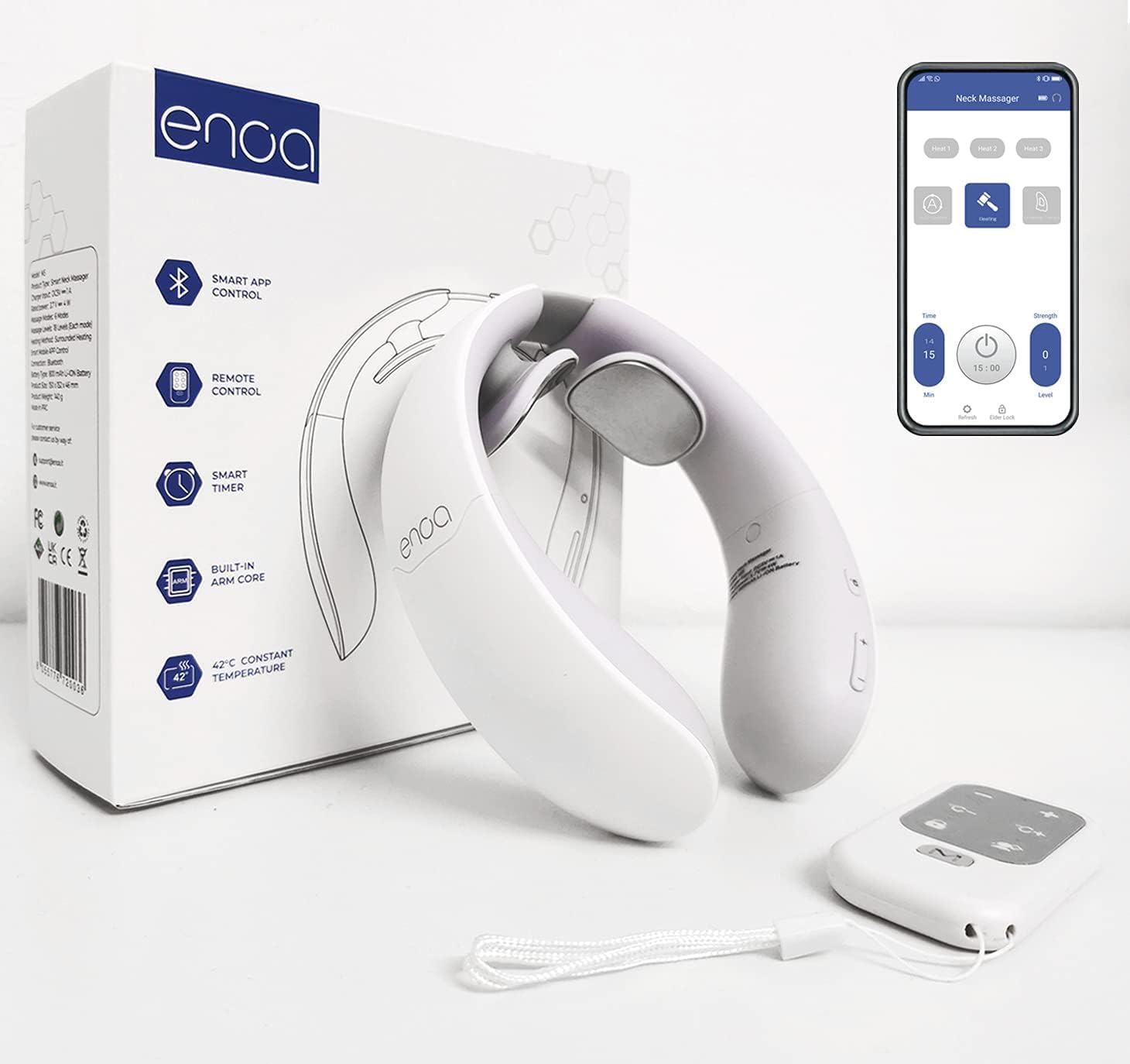 Appareil de massage cervical ENOA M5 : soulagez douleurs et tensions au cou avec 6 modes et contrôle app