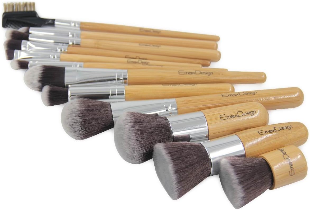 Ensemble de 12 brosses de maquillage professionnel : l'outil idéal pour les passionnées de beauté Découvrez la qualité supérieure de nos pinceaux en bambou pour un teint parfait et un maquillage irréprochable – Image 7