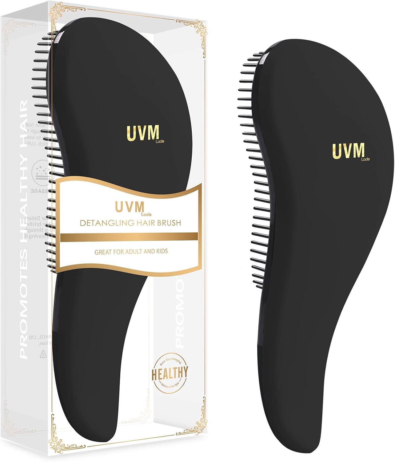 Brosse à cheveux démêlante : l'outil parfait pour femmes, filles et enfants  Faites glisser facilement la brosse sur tous types de cheveux mouillés, fins, bouclés, épais et afro