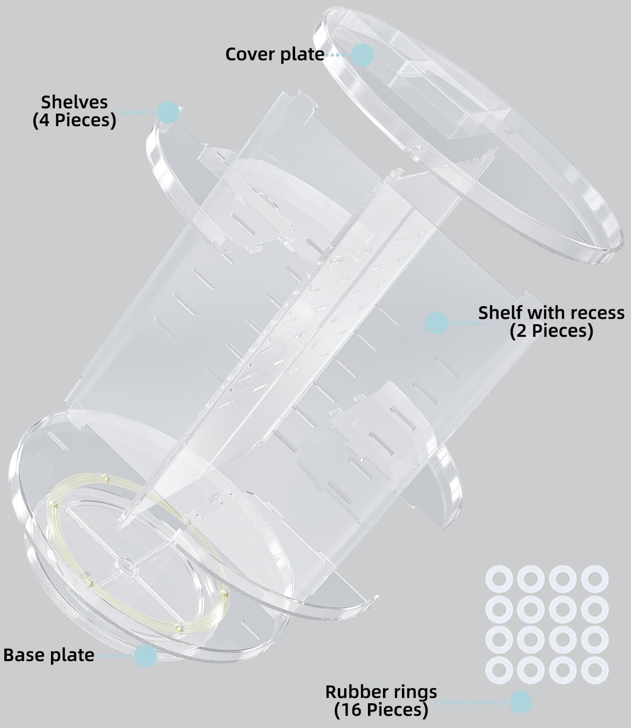 Organisateur maquillage rotatif 360 degrés : la solution parfaite pour les coiffeuses et amateurs de beauté Découvrez un rangement multifonctionnel et élégant qui optimise votre espace tout en offrant une grande capacité et une transparence moderne. – Image 4