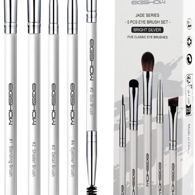 Pinceaux de maquillage essentiels pour les yeux : un set de 5 outils élégants pour sublimer votre regard