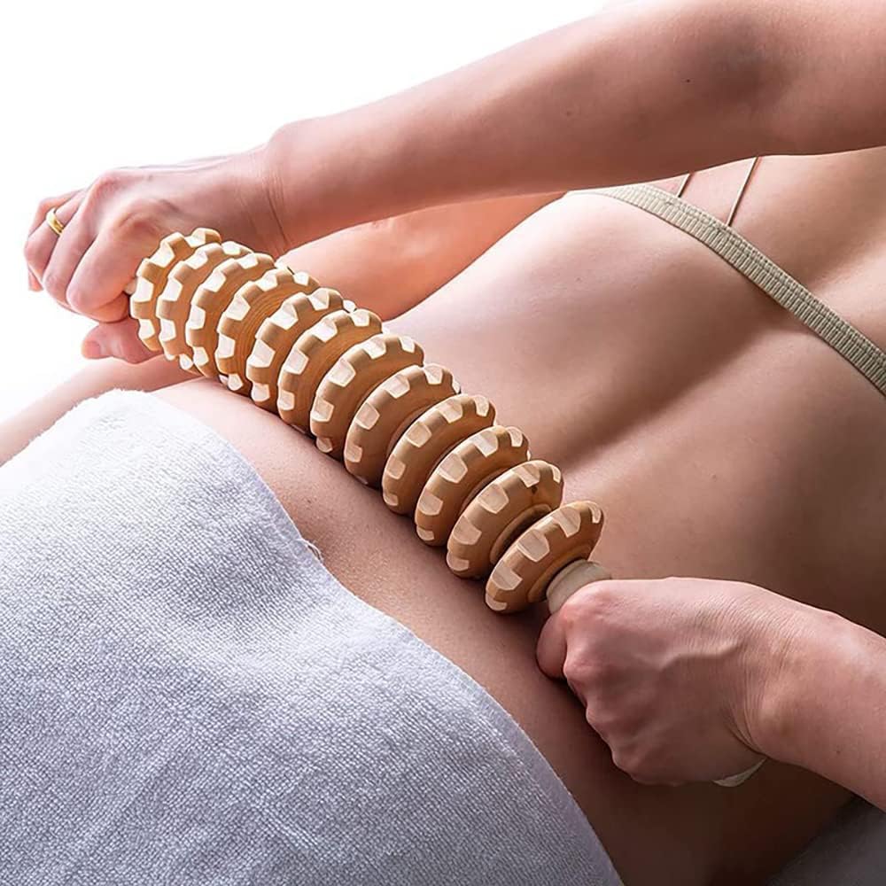 Masseur anti-cellulite en bois : le rouleau courbé idéal pour un soulagement musculaire et une relaxation totale – Image 2