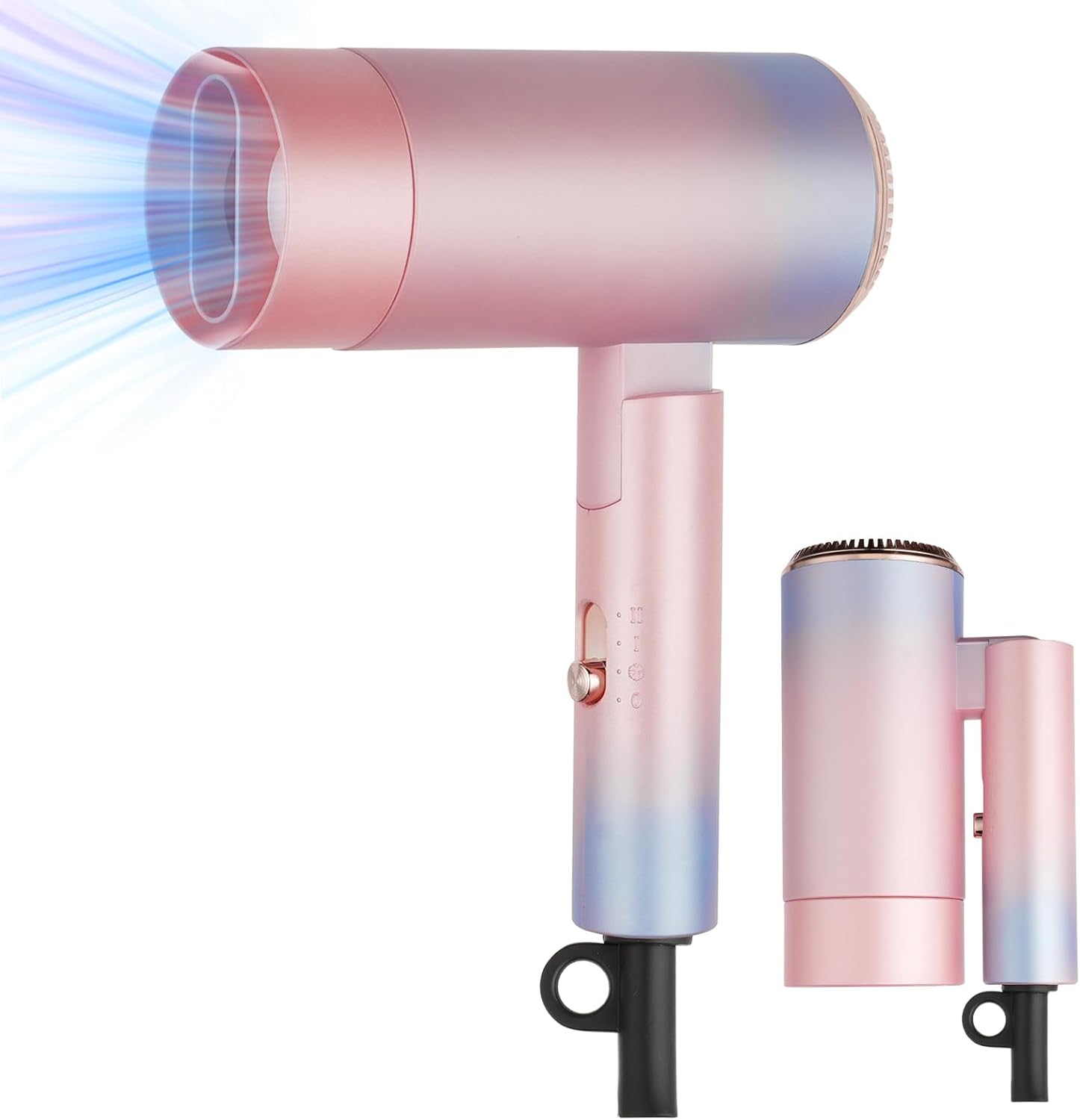 Sèche-cheveux pliable 1500W : l’accessoire idéal pour les voyages et la maison Profitez de coiffures impeccables avec ce sèche-cheveux léger et portable, doté de 3 modes réglables – Image 8