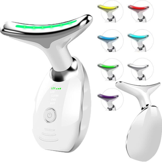 Masseur visage électrique : appareil anti-rides à 7 couleurs pour un raffermissement et une douceur de la peau