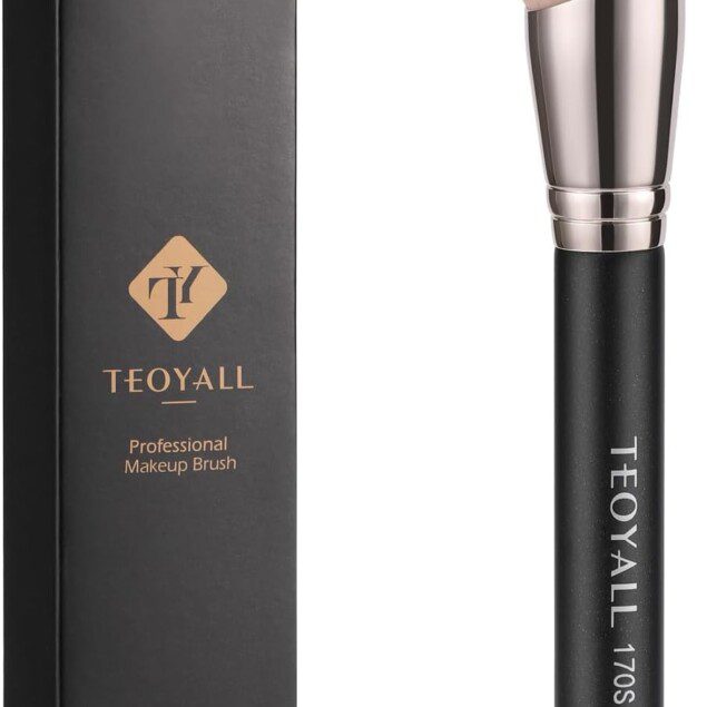 Pinceau biseauté pour fond de teint : l'outil idéal pour un teint parfait et naturel   Pinceau kabuki synthétique pour les passionnés de maquillage, idéal pour le mélange et le polissage de vos cosmétiques liquides, crèmes et poudres
