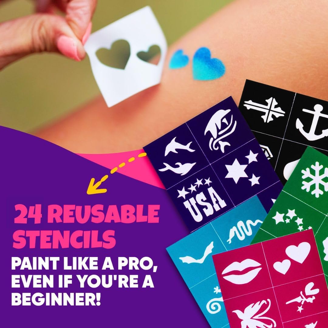 Palette de maquillage enfants : 18 couleurs pour des fêtes inoubliables Lavable et facile à utiliser, idéale pour le carnaval, Halloween et les anniversaires – Image 4