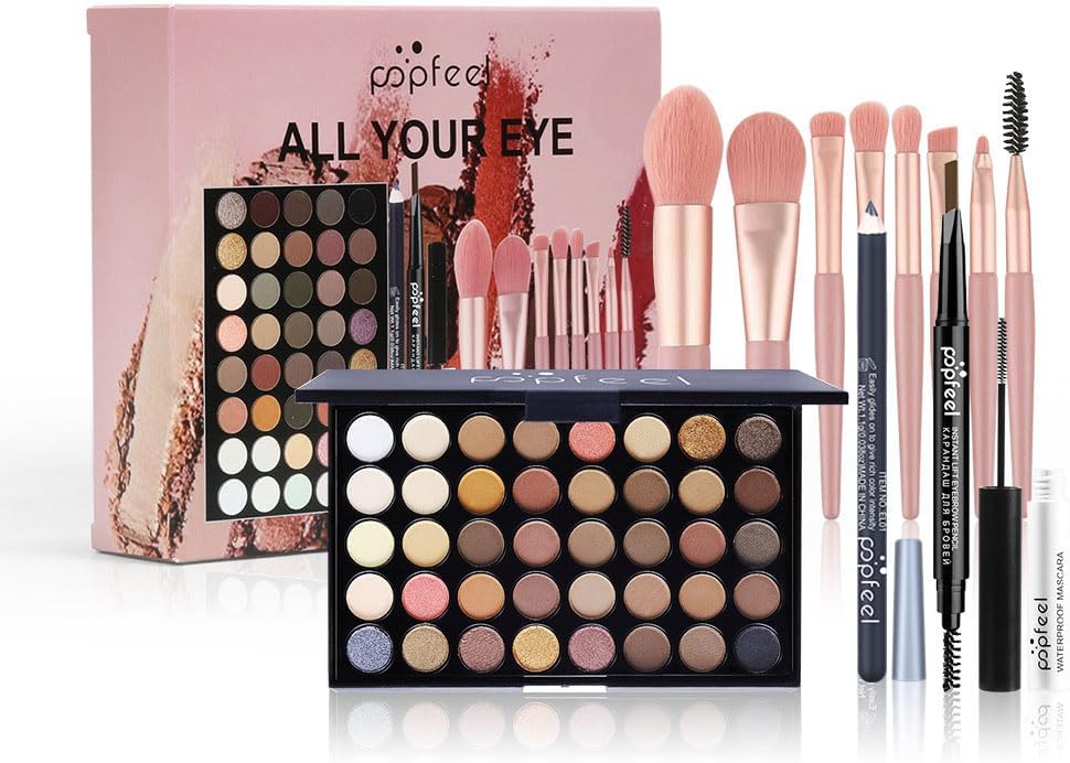 Kit de maquillage pour yeux : l'ensemble complet pour sublimer votre regard avec une palette de fards à paupières et des accessoires essentiels