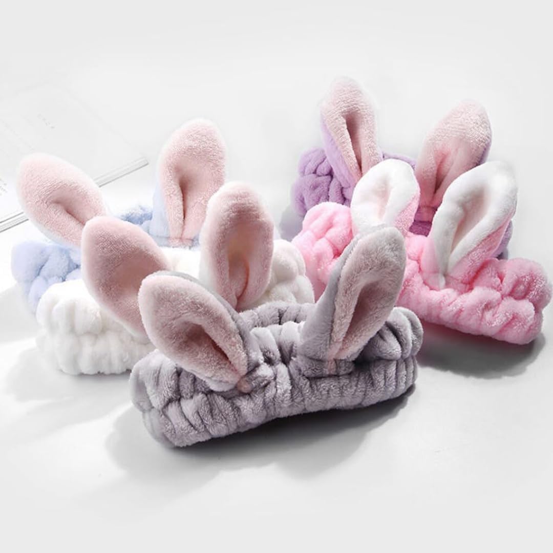 Bandeau de maquillage confort pour femme : design oreilles de lapin et maintien optimal lors de vos soins – Image 2