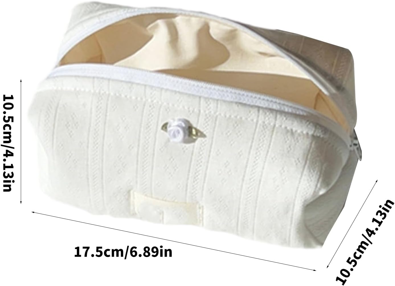 Trousse de maquillage en coton à motif floral : l'accessoire tendance pour femmes en voyage – Image 7