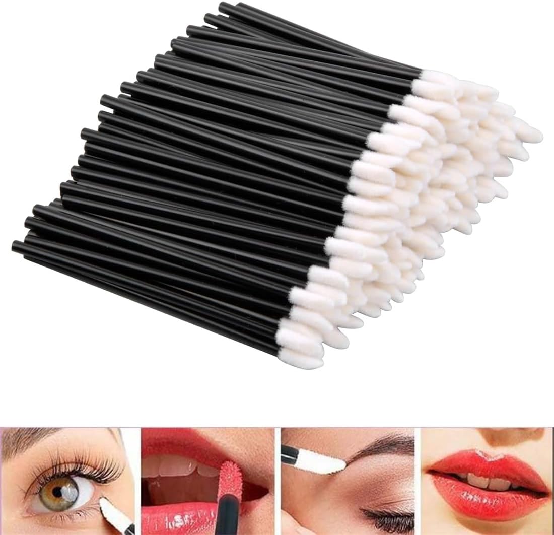Pinceaux à lèvres jetables : 100 pièces pour un maquillage impeccable et hygiénique Offrez à votre routine beauté un kit d'outils de maquillage pratiques et élégants – Image 4