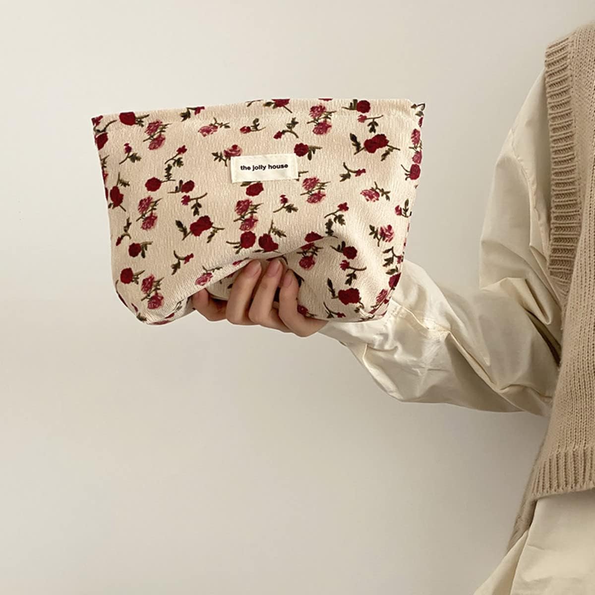 Trousse de toilette voyage : l'organiseur élégant pour femmes et filles Optimisez votre routine beauté avec ce sac de maquillage à motifs fleuris – Image 6