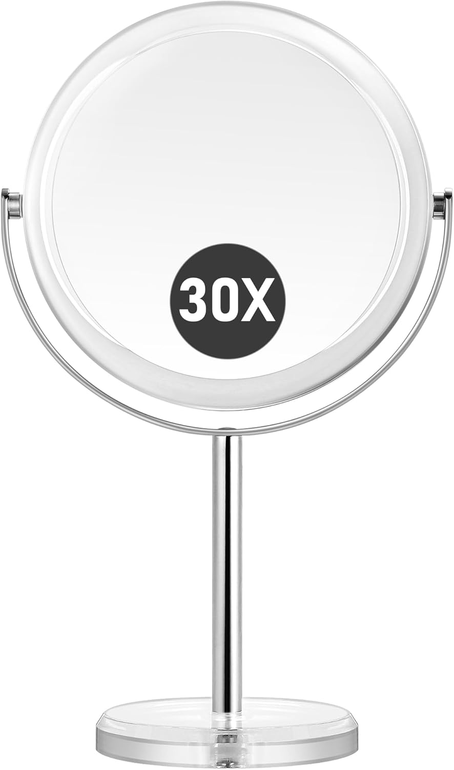 Miroir grossissant x 30 : le miroir de maquillage parfait pour les femmes exigeantes 

Un miroir sur pied double face, idéal pour la chambre, la salle de bain et le bureau, qui garantit une précision inégalée pour un maquillage impeccable