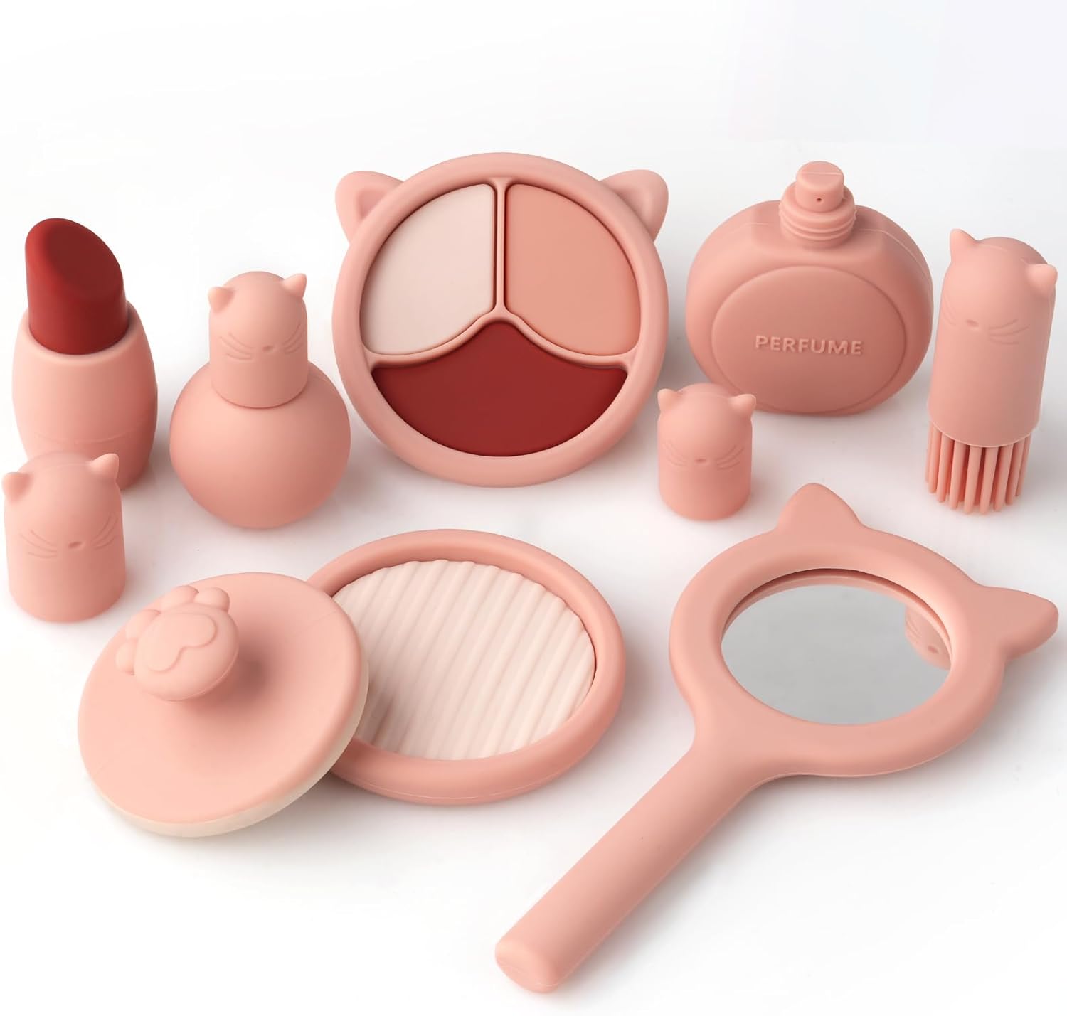 Jouets de maquillage en silicone : un ensemble royal pour les petites princesses en herbe   Offrez à votre fille un moment ludique et créatif avec cet ensemble de maquillage, idéal pour les anniversaires et Noël