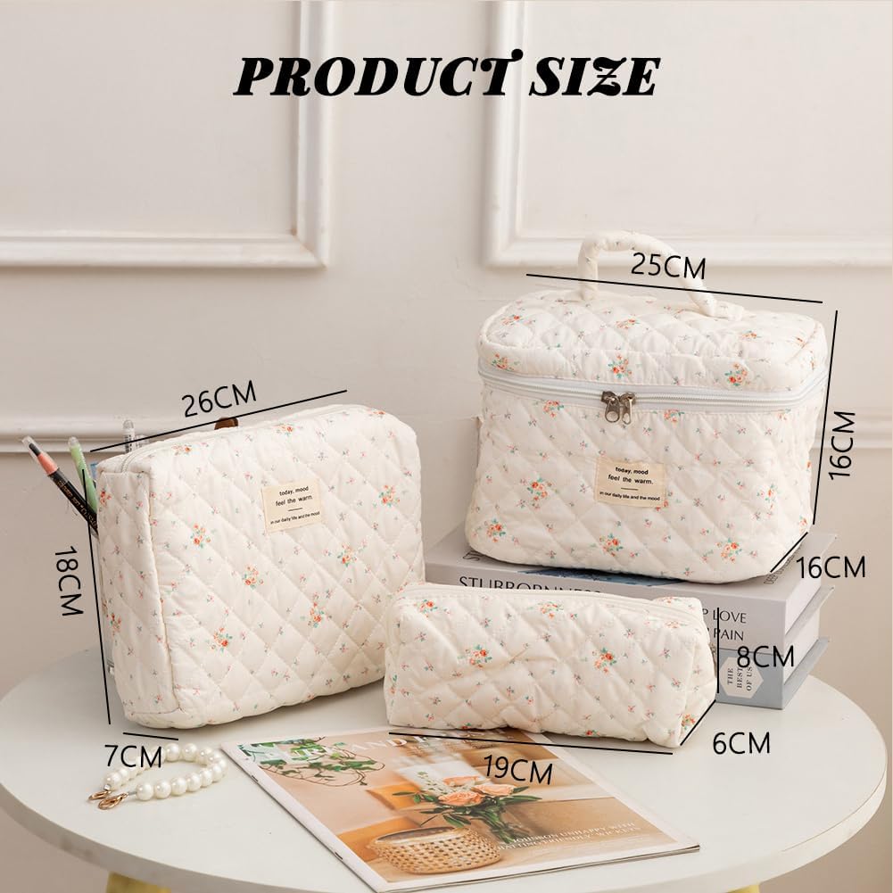 Trousse de Toilette Fleurie : Élégance et Grande Capacité – Image 2
