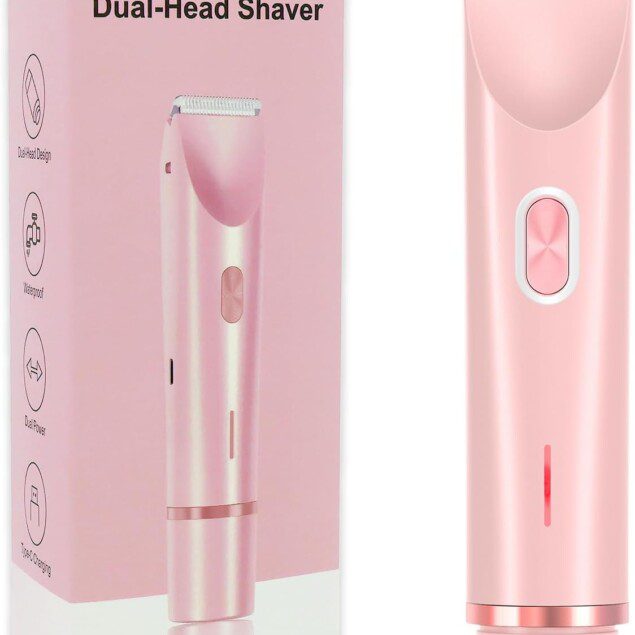 Tondeuse et rasoir électrique 2 en 1 pour femme : épilation efficace et douce du corps, bikini et visage