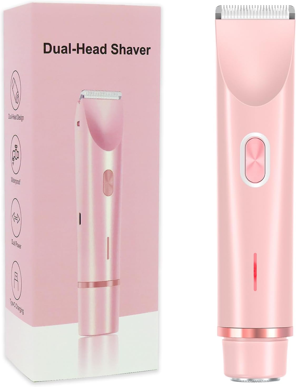 Tondeuse et rasoir électrique 2 en 1 pour femme : épilation efficace et douce du corps, bikini et visage