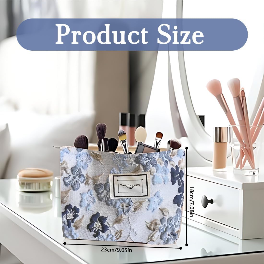 Trousse de toilette en toile pour femme : l'organisateur de voyage élégant et pratique – Image 6