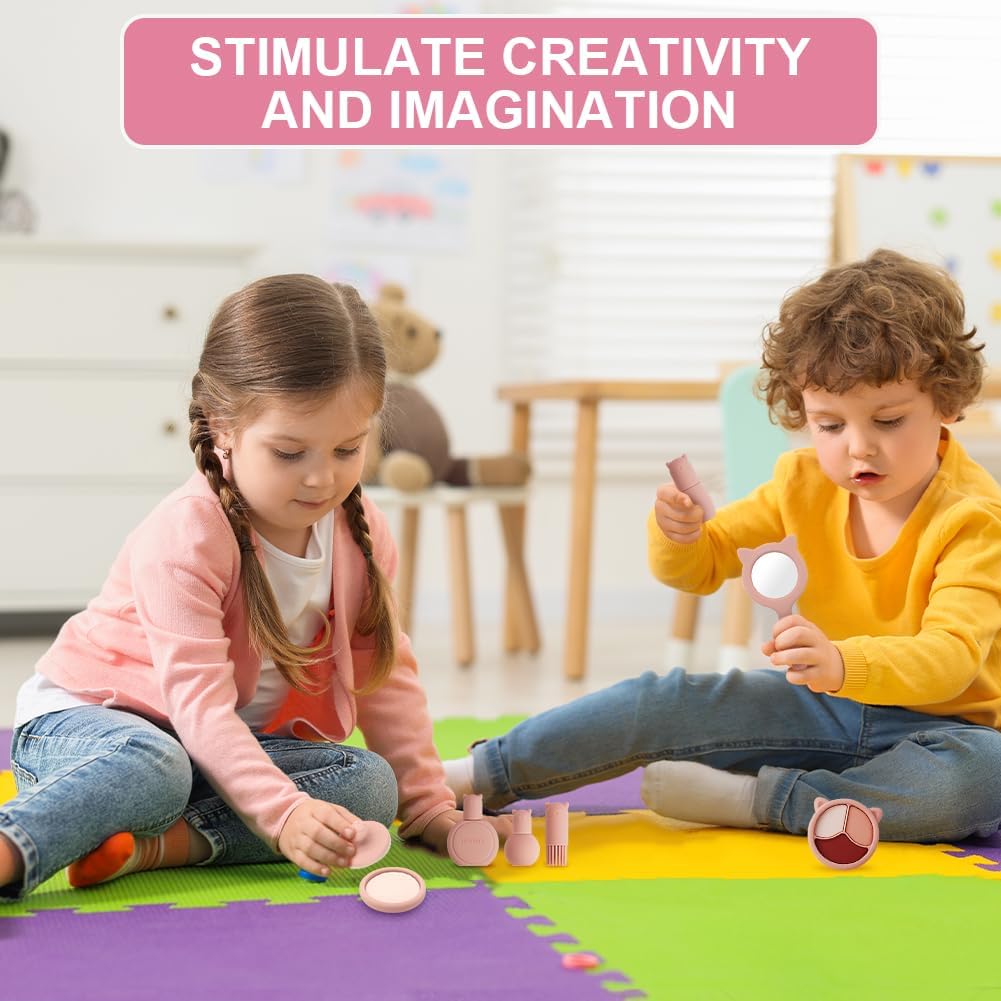 Jouets de maquillage en silicone : un ensemble royal pour les petites princesses en herbe Offrez à votre fille un moment ludique et créatif avec cet ensemble de maquillage, idéal pour les anniversaires et Noël – Image 5