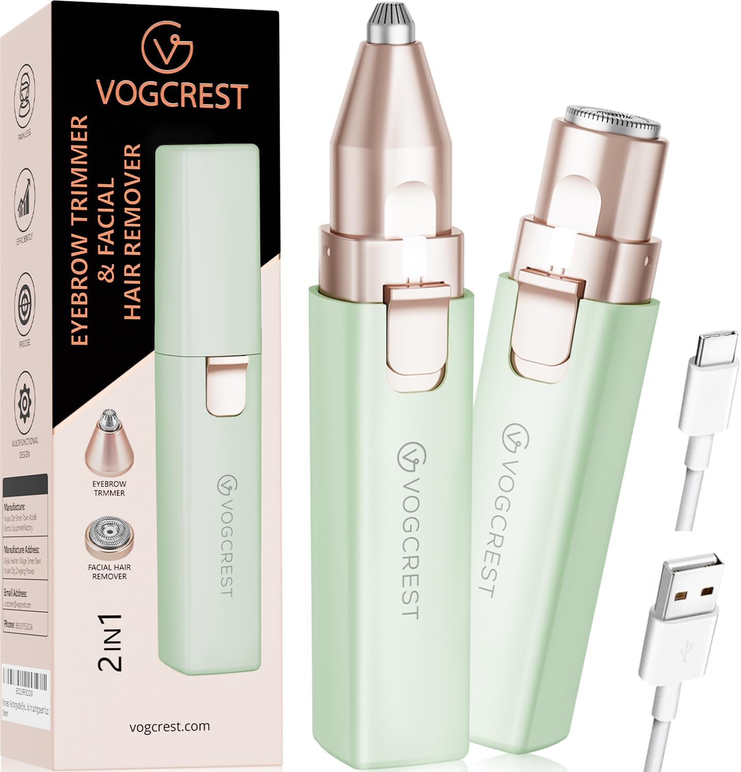 Tondeuse à cheveux 2 en 1 : l'outil rechargeable idéal pour femmes, avec lumière LED pour un style impeccable
