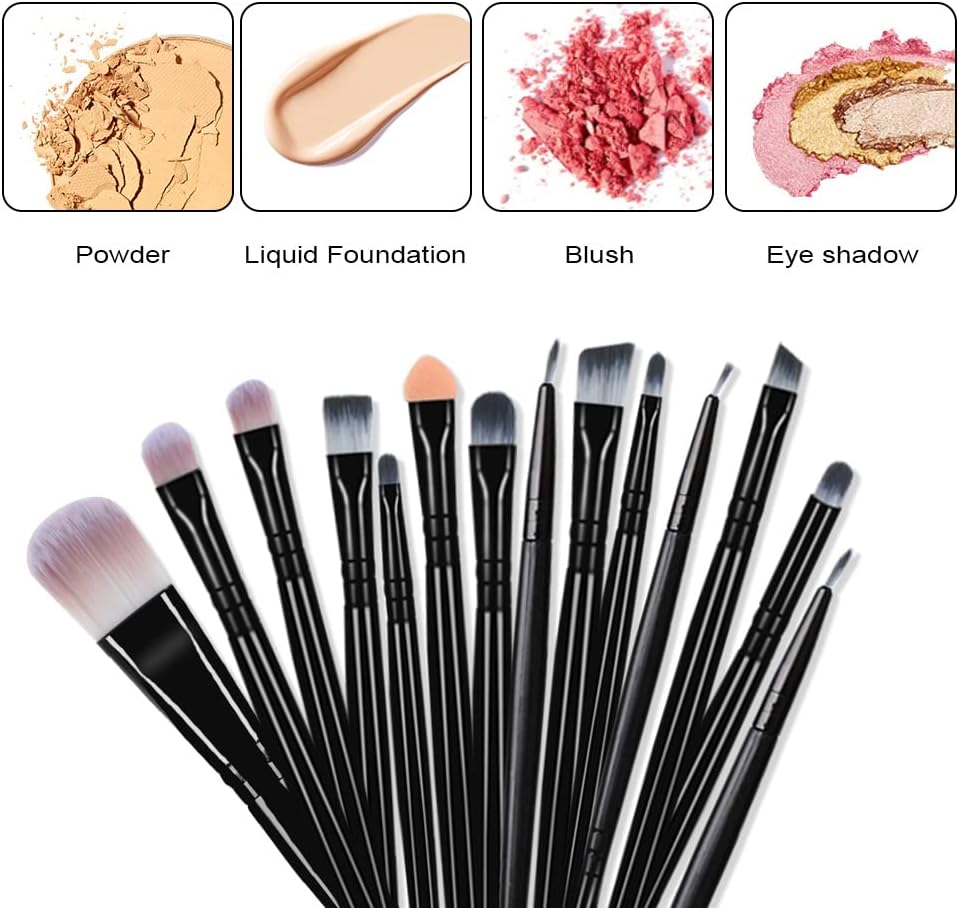 Pinceaux maquillage : ensemble de 20 pièces pour un teint parfait et des yeux sublimés Idéal pour les passionnées de beauté, ce set offre douceur et précision avec des poils synthétiques sans cruauté – Image 5
