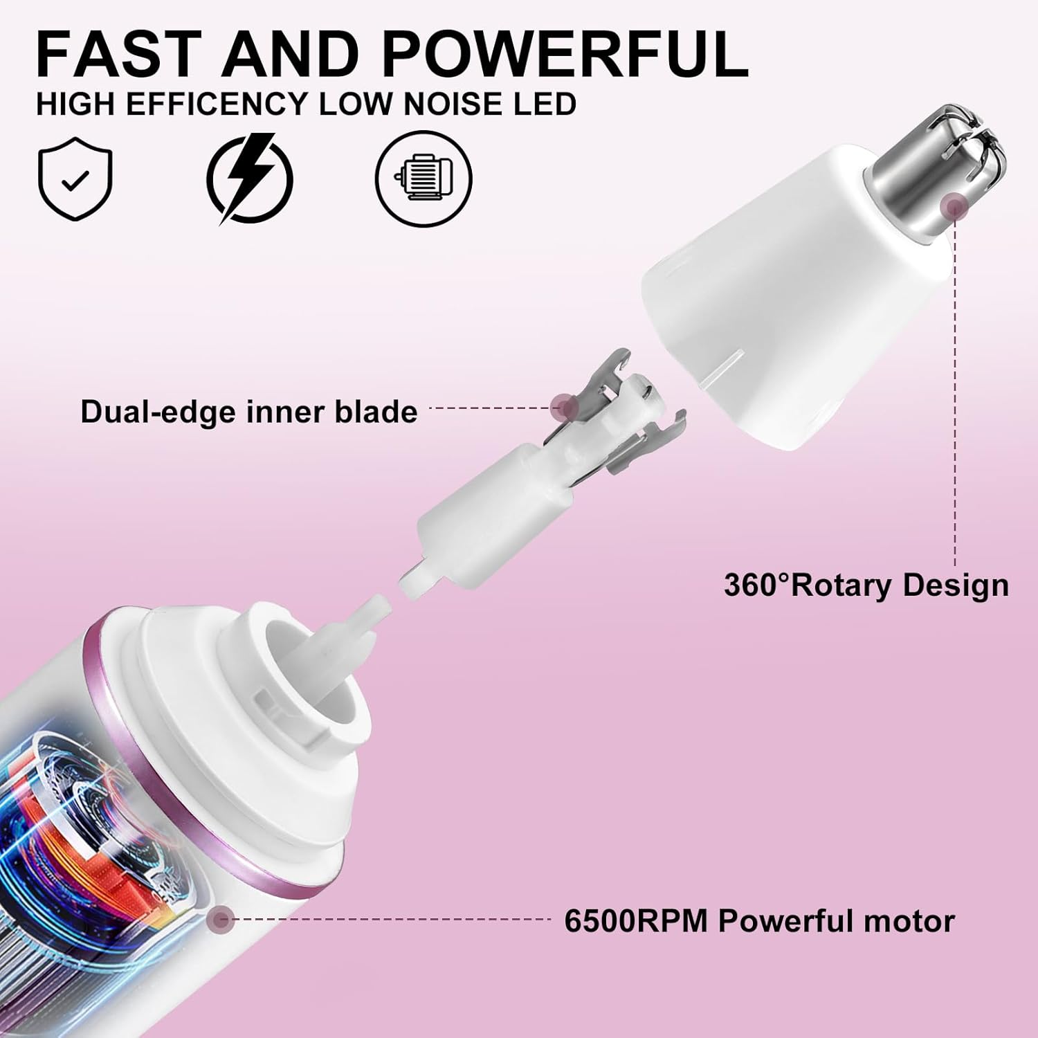 Tondeuse nez professionnelle 2-en-1 : soin sans douleur pour hommes Découvrez notre tondeuse nez et oreilles multifonction, lavable et étanche pour un entretien facile et agréable – Image 4