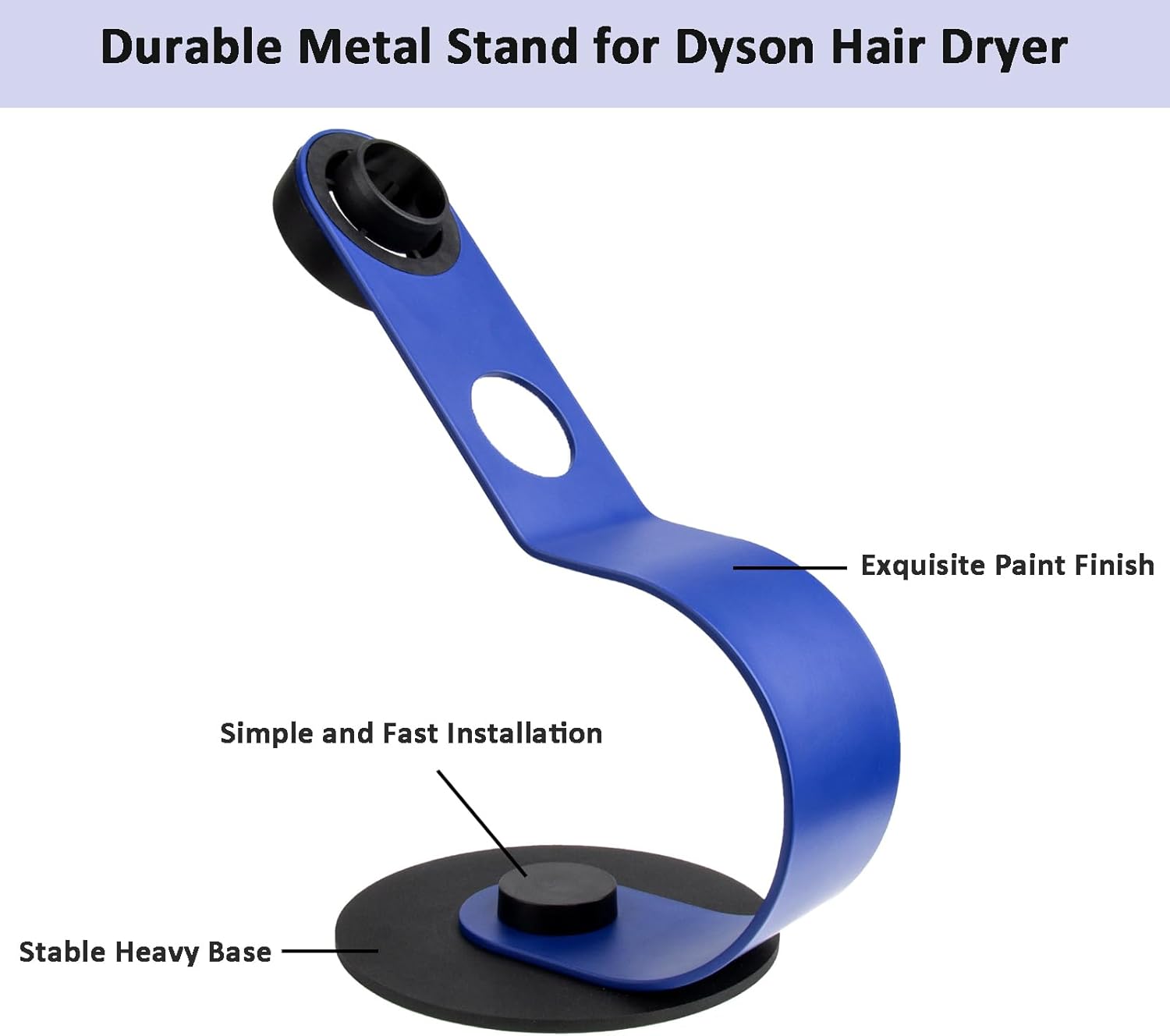 Support de sèche-cheveux magnétique pour les utilisateurs de Dyson Supersonic : organisation élégante et pratique dans votre salle de bain – Image 4