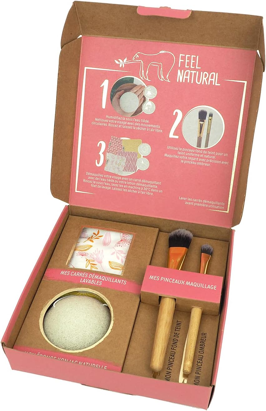 Coffret beauté naturelle : 7 accessoires essentiels pour soin visage et maquillage, l'idée cadeau parfaite pour femme – Image 2