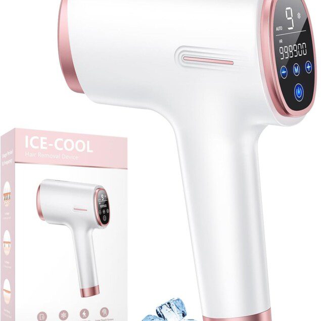 Épilateur lumière pulsée 3 en 1 : pour une épilation efficace et douce à domicile Profitez d'une peau lisse et soyeuse avec notre épilateur laser à écran tactile LCD, doté de 9 niveaux d'énergie et d'une fonction de refroidissement pour un confort optimal.
