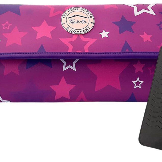Tapis-trousse pochette en silicone thermorésistant pour les professionnels de la coiffure : un accessoire 2-en-1 pour fer à lisser et fer à friser