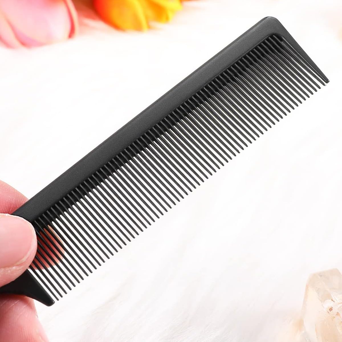 Peignes à dents fines antistatiques : le choix idéal pour hommes et femmes Découvrez nos 3 peignes en acier inoxydable pour un coiffage précis et élégant – Image 2
