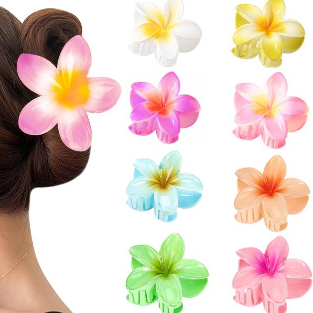 Pinces Antidérapantes en Fleur : 8 Couleurs Uniques
